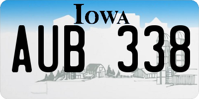 IA license plate AUB338