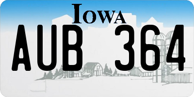 IA license plate AUB364