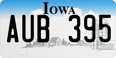 IA license plate AUB395