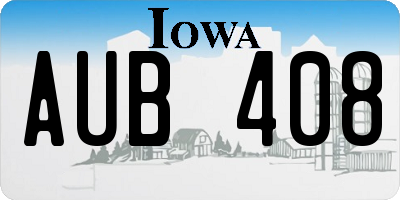 IA license plate AUB408