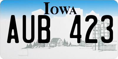 IA license plate AUB423