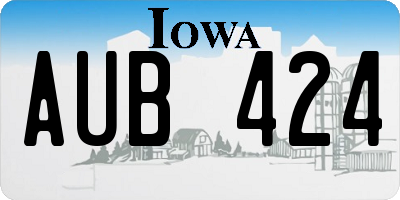IA license plate AUB424