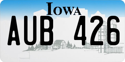 IA license plate AUB426