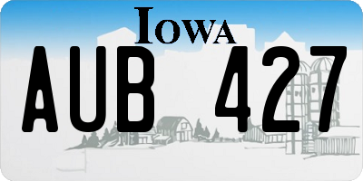 IA license plate AUB427