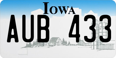 IA license plate AUB433