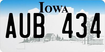 IA license plate AUB434