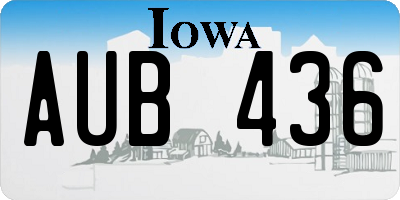IA license plate AUB436