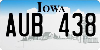 IA license plate AUB438