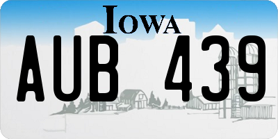 IA license plate AUB439