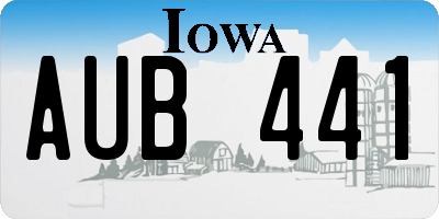 IA license plate AUB441