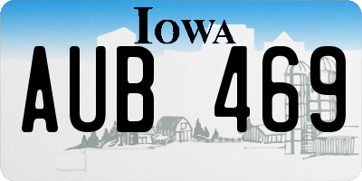 IA license plate AUB469
