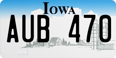 IA license plate AUB470
