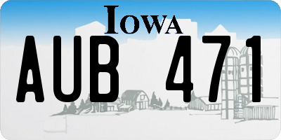 IA license plate AUB471