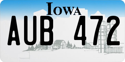 IA license plate AUB472