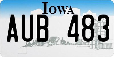 IA license plate AUB483