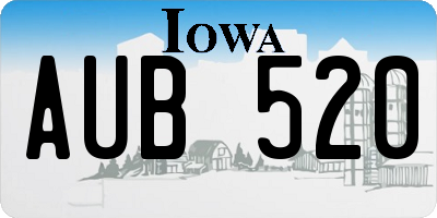 IA license plate AUB520