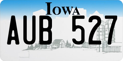 IA license plate AUB527