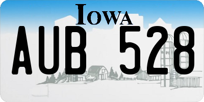 IA license plate AUB528