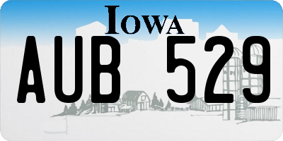 IA license plate AUB529