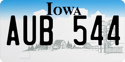 IA license plate AUB544
