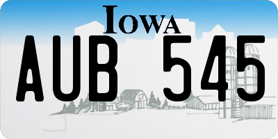 IA license plate AUB545
