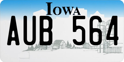 IA license plate AUB564