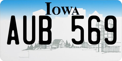 IA license plate AUB569