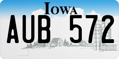 IA license plate AUB572