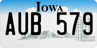 IA license plate AUB579
