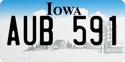 IA license plate AUB591