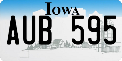 IA license plate AUB595