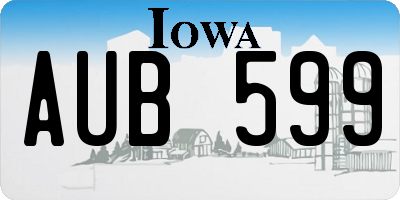 IA license plate AUB599