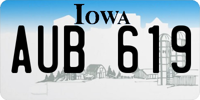 IA license plate AUB619