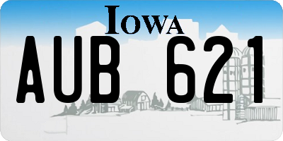 IA license plate AUB621