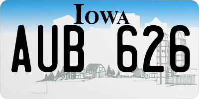 IA license plate AUB626