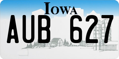 IA license plate AUB627