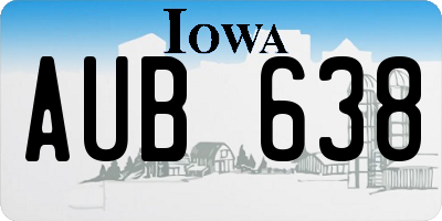 IA license plate AUB638