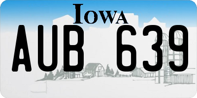 IA license plate AUB639