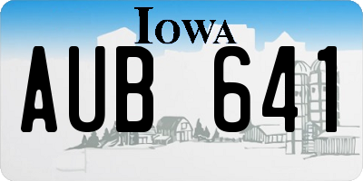 IA license plate AUB641