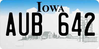 IA license plate AUB642