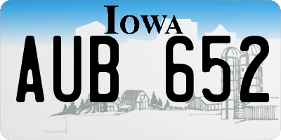 IA license plate AUB652