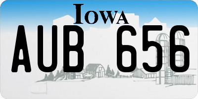 IA license plate AUB656