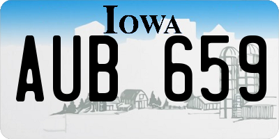 IA license plate AUB659