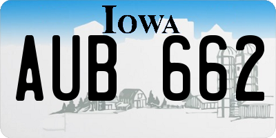 IA license plate AUB662
