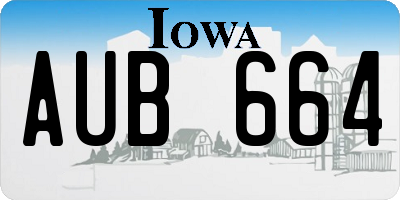 IA license plate AUB664