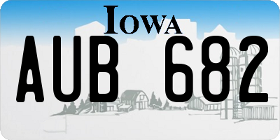 IA license plate AUB682