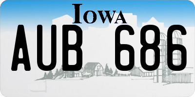 IA license plate AUB686