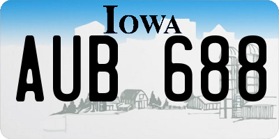 IA license plate AUB688