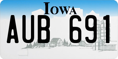 IA license plate AUB691