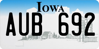 IA license plate AUB692